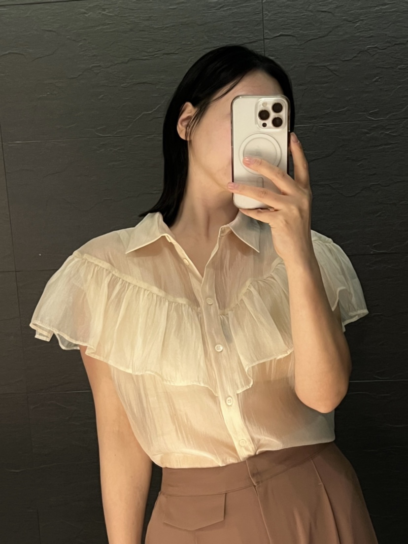 VERNI韓國直郵女裝新品時尚熱賣推薦人氣25春夏真品襯衫蕾絲衫VERNI襯衫/蕾絲衫