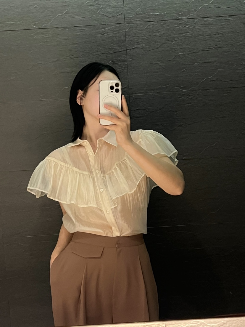 VERNI韓國直郵女裝新品時尚熱賣推薦人氣25春夏真品襯衫蕾絲衫VERNI襯衫/蕾絲衫