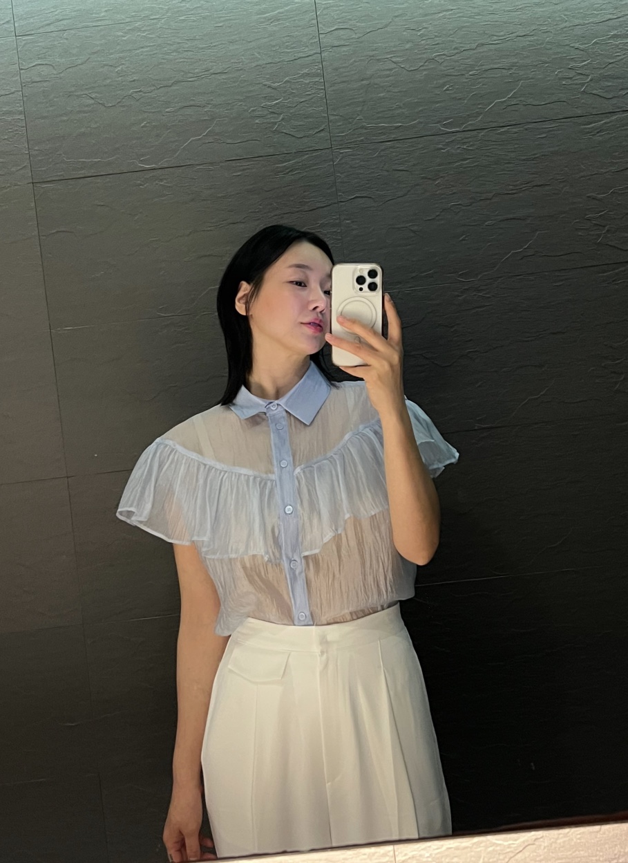 VERNI韓國直郵女裝新品時尚熱賣推薦人氣25春夏真品襯衫蕾絲衫VERNI襯衫/蕾絲衫