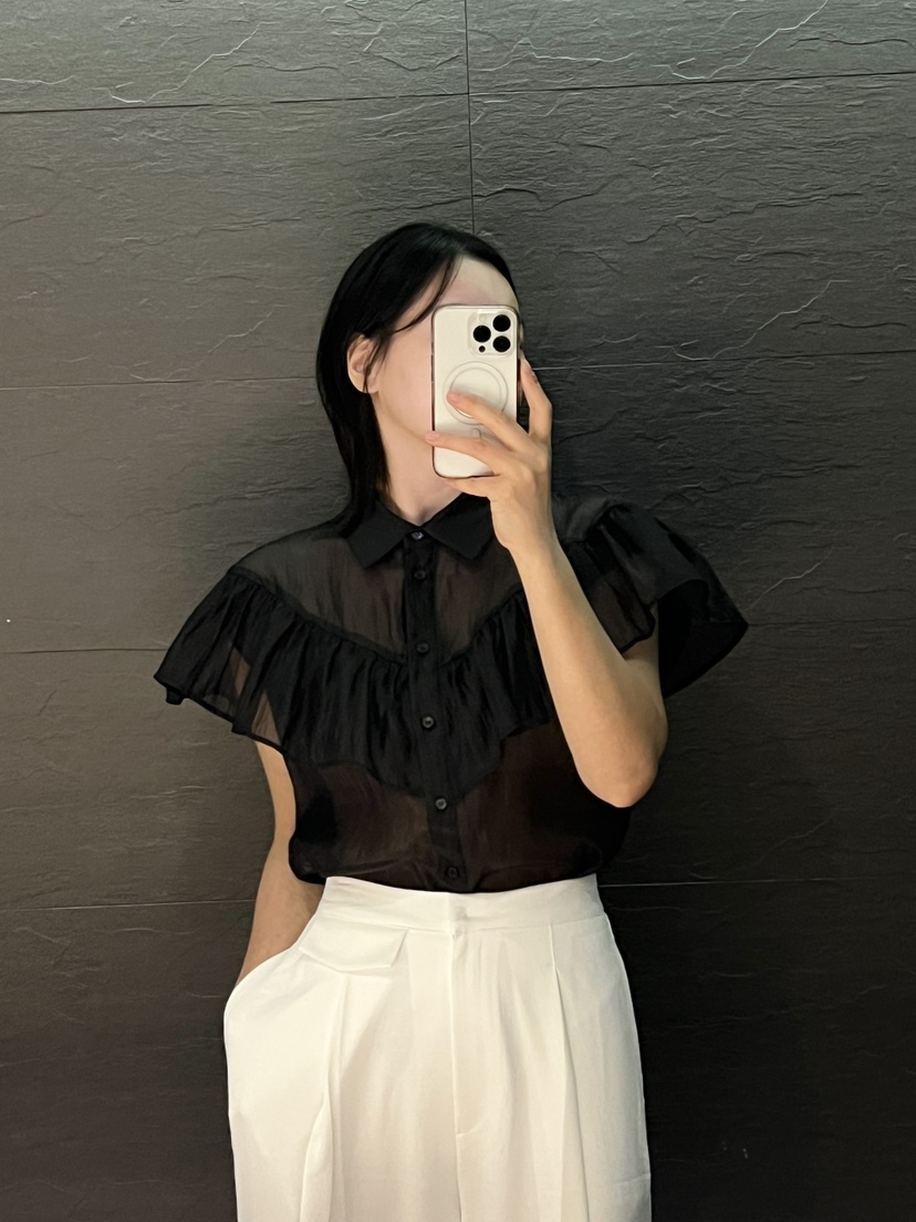 VERNI韓國直郵女裝新品時尚熱賣推薦人氣25春夏真品襯衫蕾絲衫VERNI襯衫/蕾絲衫