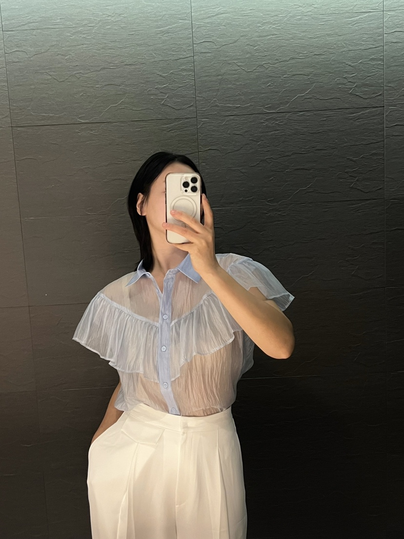 VERNI韓國直郵女裝新品時尚熱賣推薦人氣25春夏真品襯衫蕾絲衫VERNI襯衫/蕾絲衫