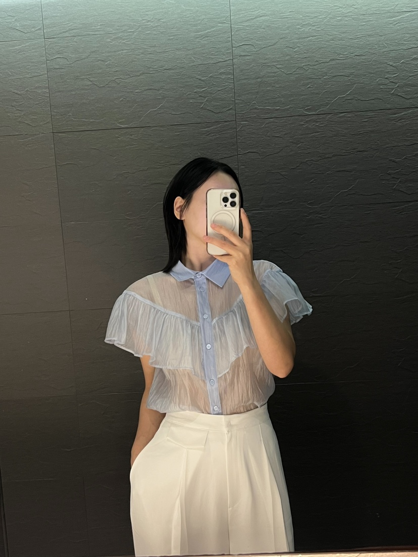 VERNI韓國直郵女裝新品時尚熱賣推薦人氣25春夏真品襯衫蕾絲衫VERNI襯衫/蕾絲衫
