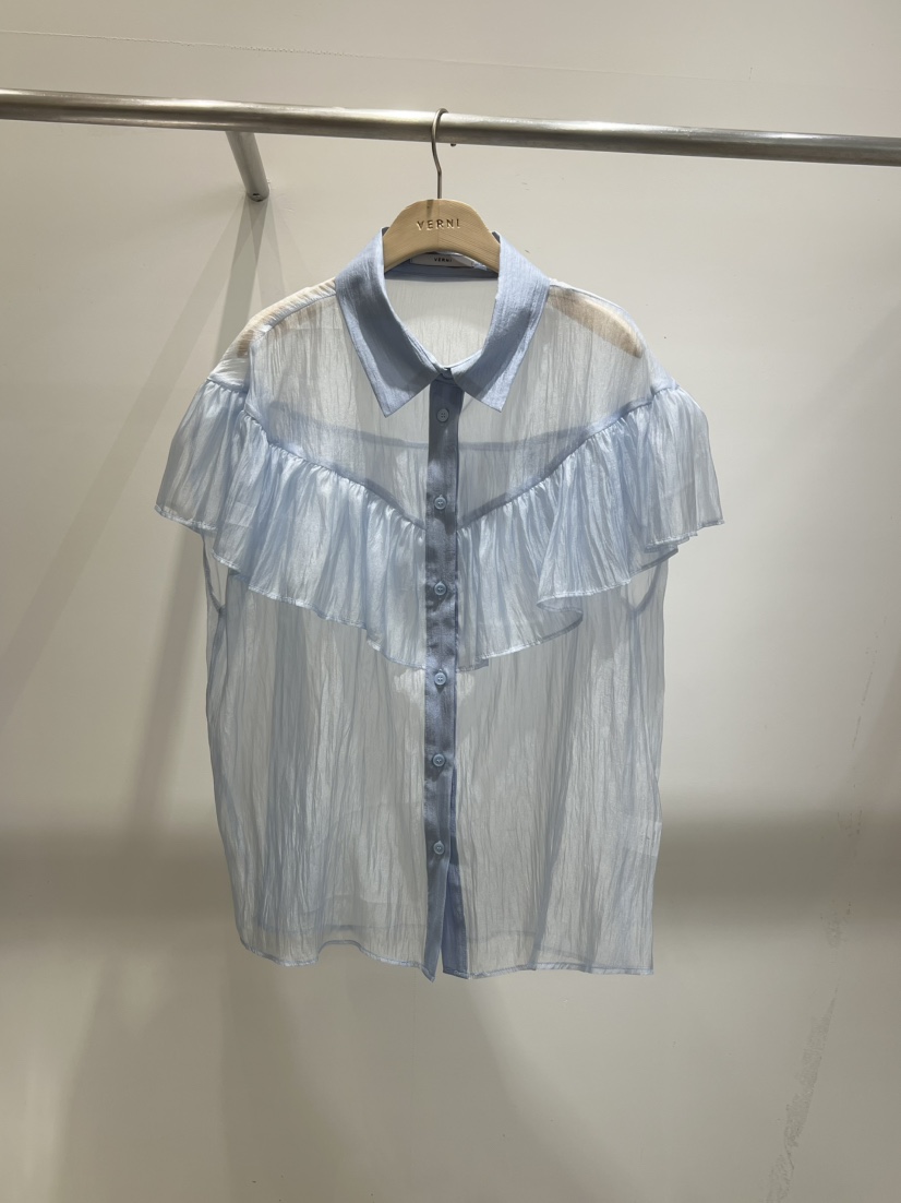 VERNI韓國直郵女裝新品時尚熱賣推薦人氣25春夏真品襯衫蕾絲衫VERNI襯衫/蕾絲衫圖色2