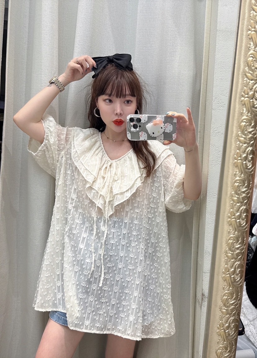 LOVABLE東大門代購女裝新款時尚推薦人氣真品25春夏襯衫蕾絲衫LOVABLE襯衫/蕾絲衫