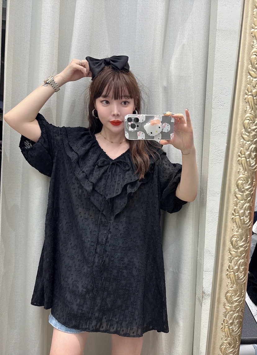 LOVABLE東大門代購女裝新款時尚推薦人氣真品25春夏襯衫蕾絲衫LOVABLE襯衫/蕾絲衫