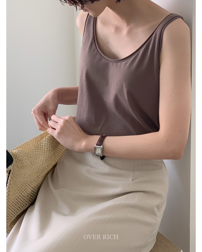 OVER RICH東大門實拍女裝新品職業休閑真品熱賣人氣吊帶背心OVER RICH吊帶/背心