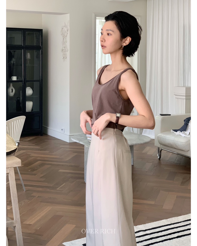 OVER RICH東大門實拍女裝新品職業休閑真品熱賣人氣吊帶背心OVER RICH吊帶/背心