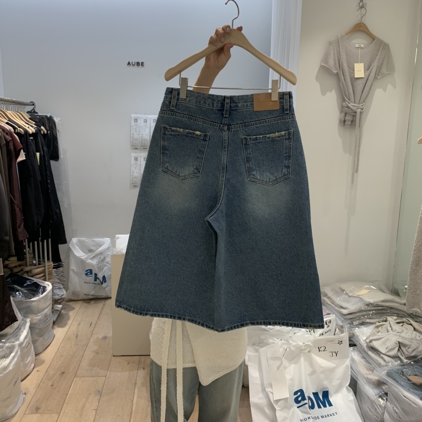 AUBE韓國代購女士新品時尚推薦25春夏職業人氣熱賣休閑短褲AUBE短褲