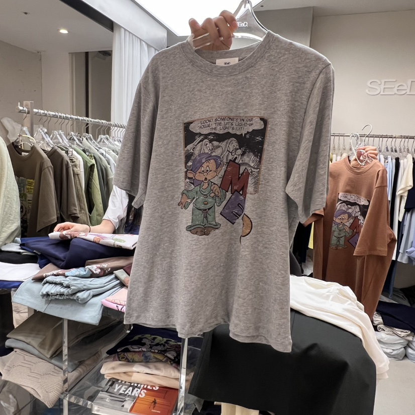 LEESEED-A韓國代購女裝新品真品職業熱賣推薦25春夏時尚T恤SEeD/LEESEEDT恤圖色2