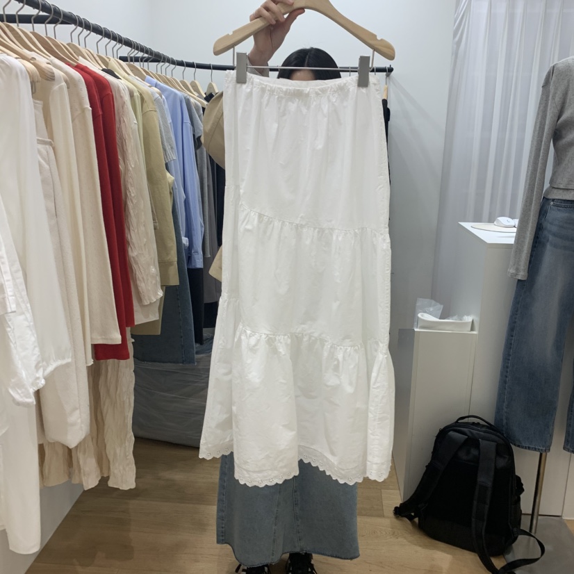 OFCOURSE東大門實拍女裝新品推薦真品時尚熱賣職業長裙蕾絲OFCOURSE長裙