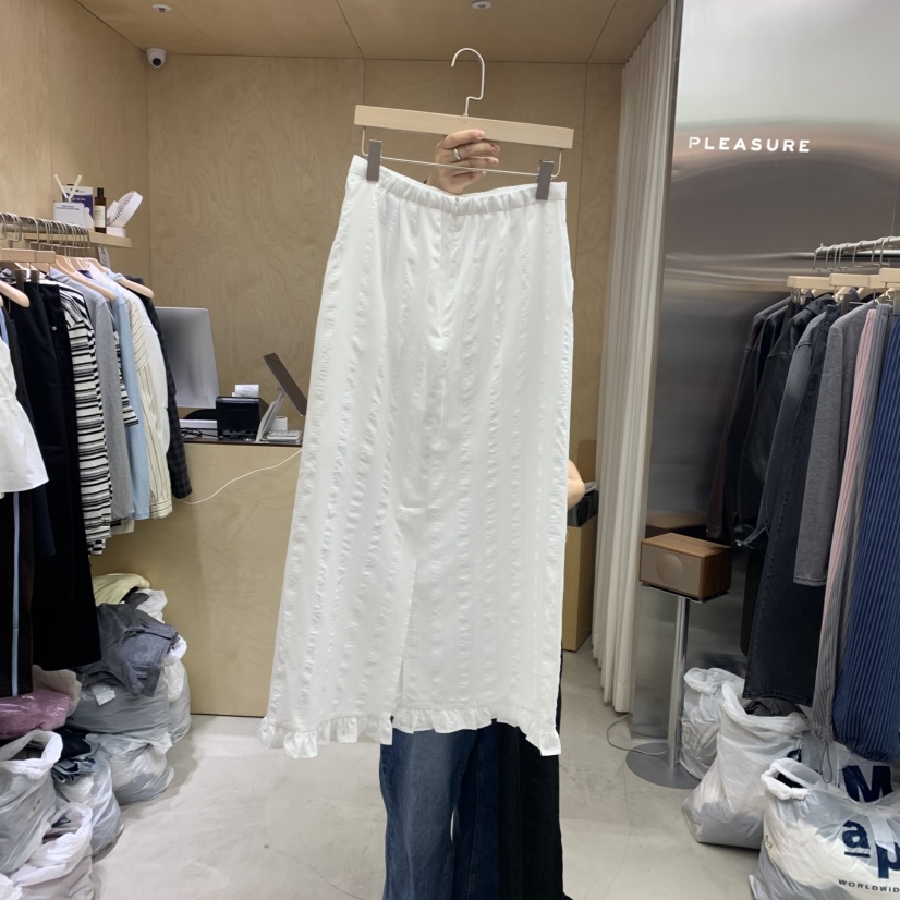 PLEASURE韓國㊣直郵東大門代購女裝新款人氣休閑25春夏長裙PLEASURE長裙