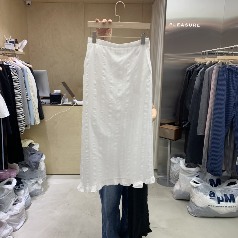 PLEASURE韓國㊣直郵東大門代購女裝新款人氣休閑25春夏長裙PLEASURE長裙