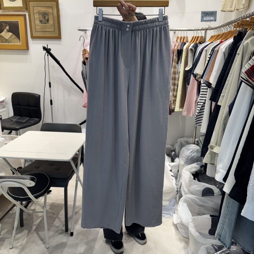 MODS-Q韓國直郵㊣東大門實拍女裝新品人氣休閑25春夏休閑褲褶皺MODS-Q休閑褲圖色2