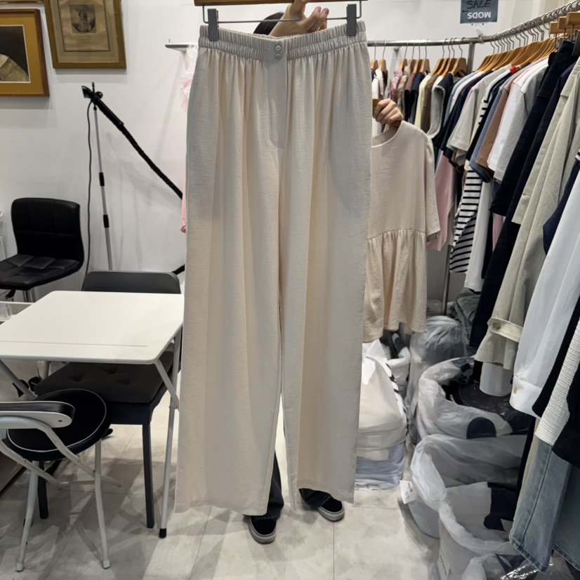MODS-Q韓國直郵㊣東大門實拍女裝新品人氣休閑25春夏休閑褲褶皺MODS-Q休閑褲圖色3