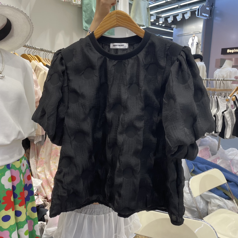 HAPPYBERRY直郵韓國代購㊣女裝新品休閑時尚人氣推薦25春夏T恤HAPPYBERRYT恤圖色4