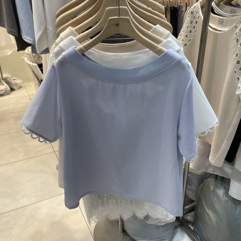 BLUE RIBBON韓國直郵㊣女裝新款熱賣休閑推薦人氣25春夏T恤BLUE RIBBONT恤圖色1