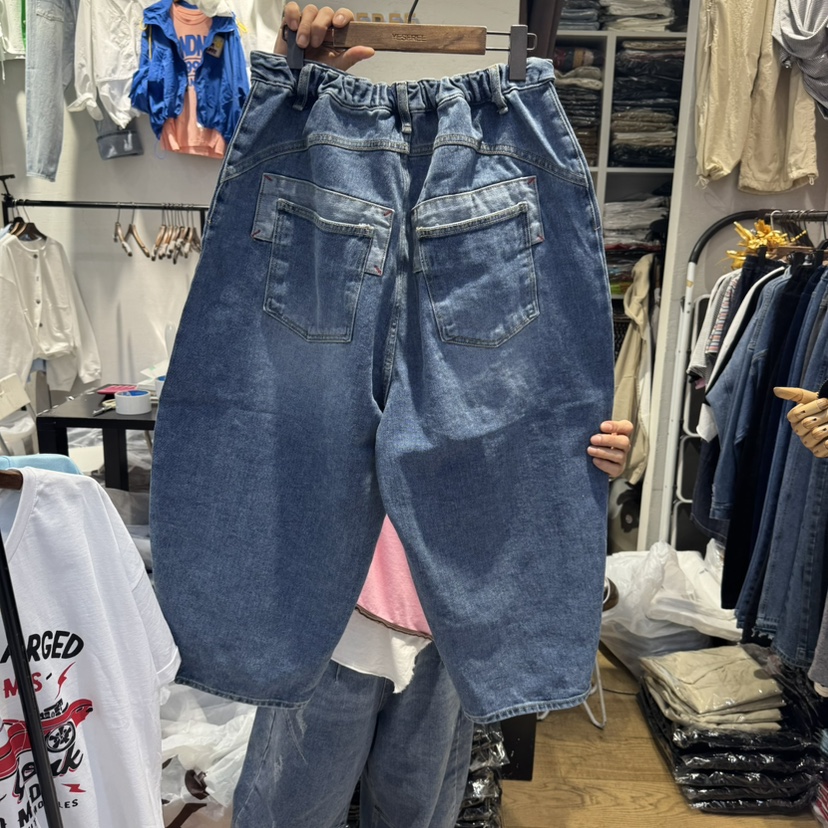 YESFREE韓國直郵㊣女裝新品推薦熱賣休閑25春夏人氣時尚牛仔褲YESFREE牛仔褲