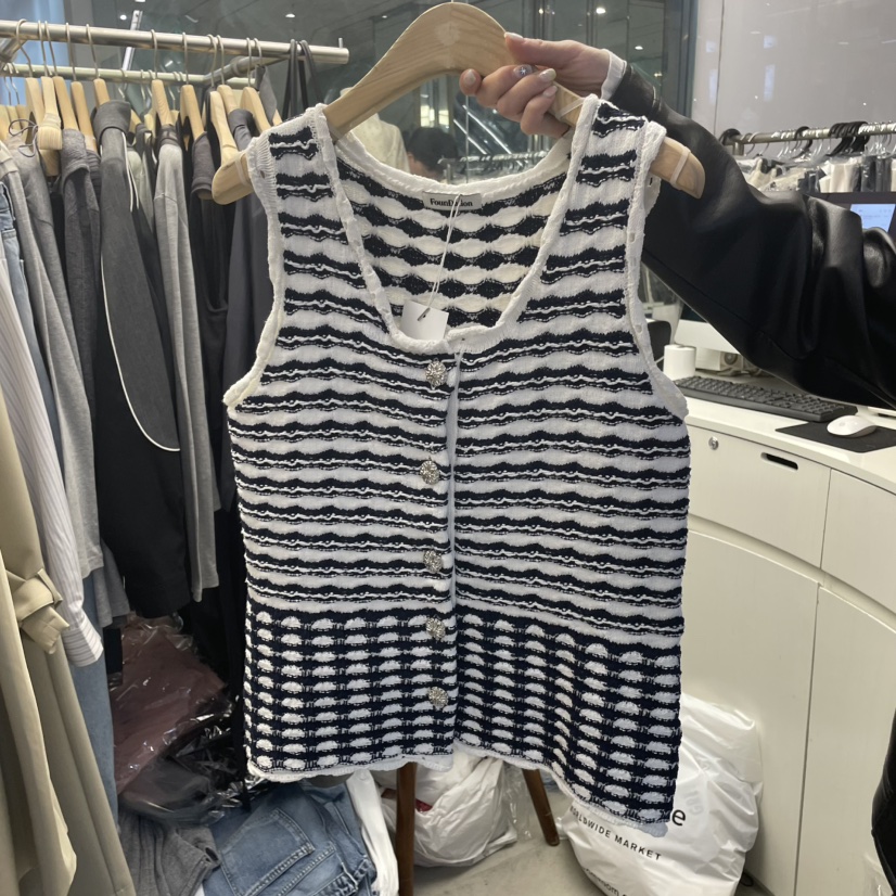 FOUNDATION韓國直郵㊣東大門實拍女裝新品25春夏推薦休閑馬甲FOUNDATION馬甲