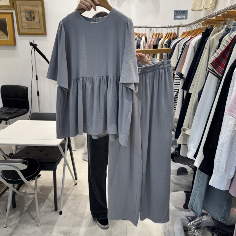 MODS-Q韓國㊣直郵東大門代購女裝新品熱賣休閑25春夏人氣套裝MODS-Q套裝圖色2