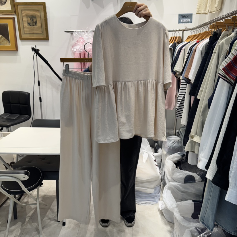 MODS-Q韓國㊣直郵東大門代購女裝新品熱賣休閑25春夏人氣套裝MODS-Q套裝圖色3