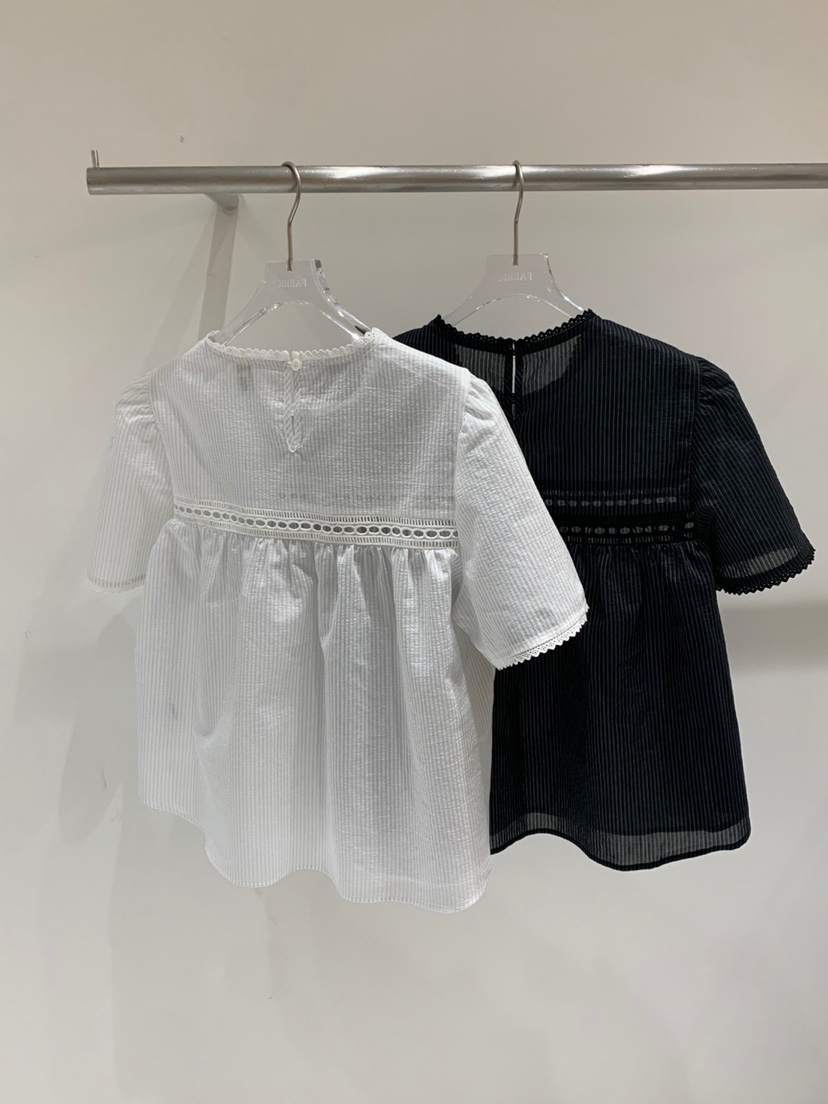 FABRIC韓國直郵㊣東大門實拍女裝新款時尚推薦熱賣襯衫蕾絲衫FABRIC襯衫/蕾絲衫