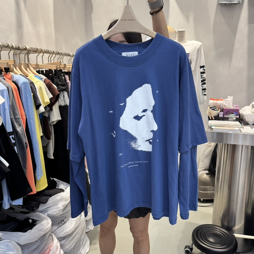 ULTRAORANGE韓國直郵㊣東大門實拍女裝新款時尚25春夏長袖T恤GILT/ULTRAORANGE長袖T恤圖色1