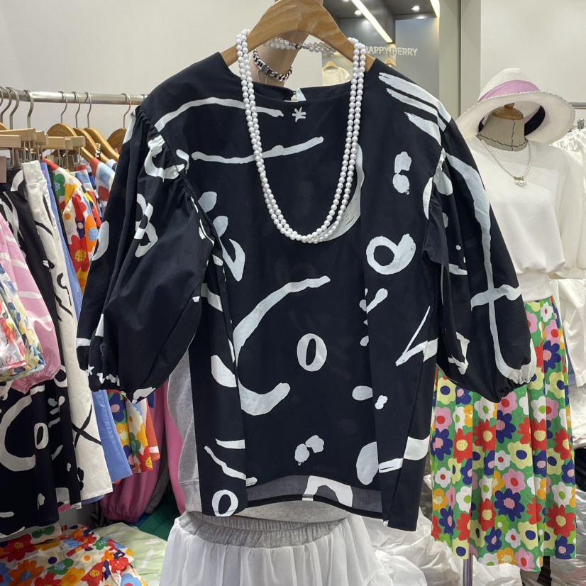 HAPPYBERRY韓國直郵㊣女裝新品休閑時尚熱賣25春夏人氣推薦T恤HAPPYBERRYT恤圖色3