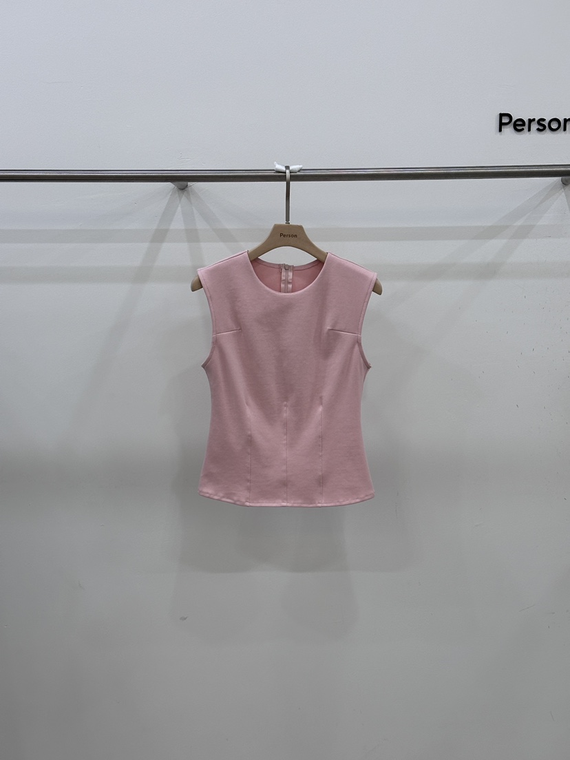 PERSON韓國直郵㊣東大門實拍女裝新款時尚休閑吊帶背心拉鏈PERSON吊帶/背心圖色2