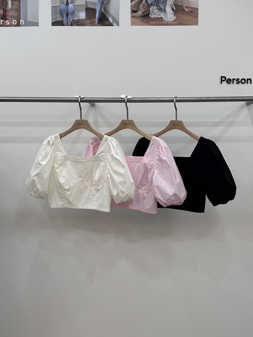PERSON韓國直郵㊣女裝新品人氣熱賣25春夏推薦休閑襯衫蕾絲衫PERSON襯衫/蕾絲衫