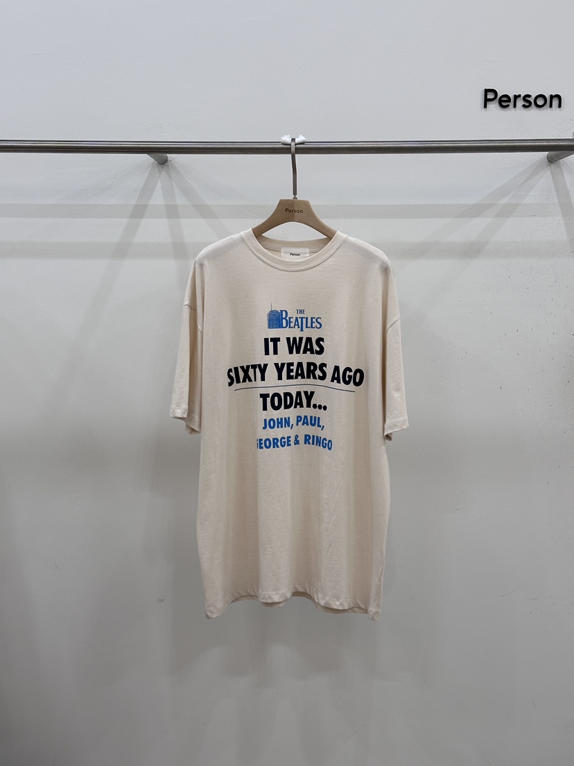 PERSON直郵韓國代購㊣女裝新款推薦休閑25春夏人氣熱賣時尚T恤PERSONT恤圖色2