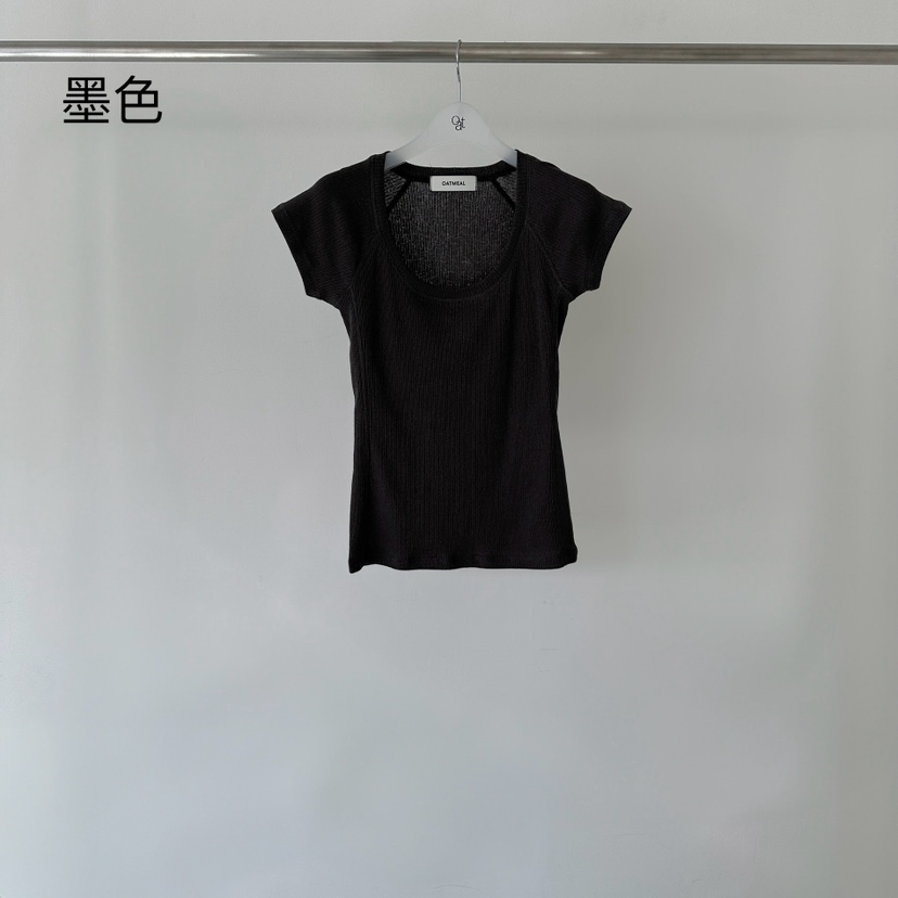 OATMEAL韓國代購女士新款休閑人氣時尚25春夏真品職業熱賣T恤OATMEALT恤圖色3