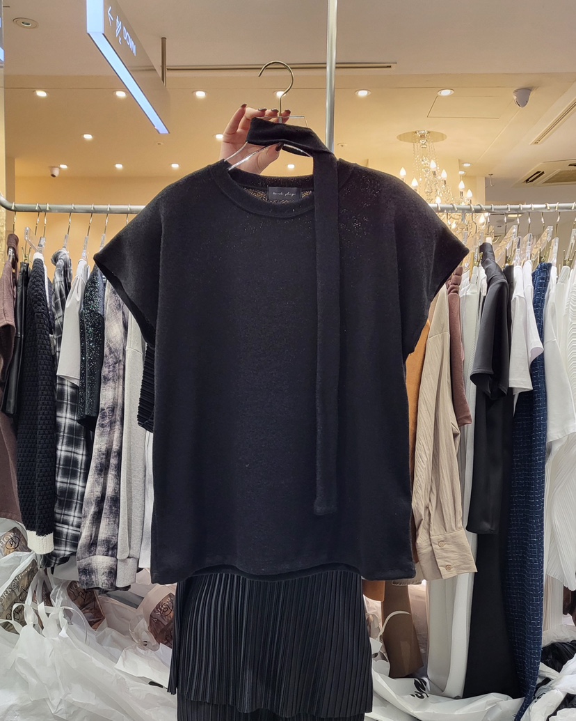WORK SHOP東大門實拍女士新品休閑推薦25春夏真品T恤含脖帶Work_shopT恤圖色2