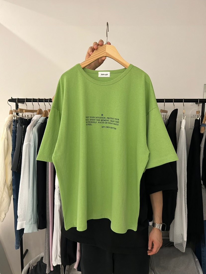 AS THOUGHT韓國直郵㊣女裝新品25春夏時尚推薦人氣熱賣T恤AS THOUGHTT恤圖色2