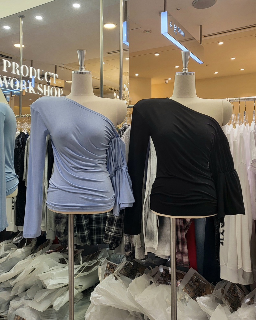 WORK SHOP韓國㊣直郵東大門代購女裝新品25春夏熱賣長袖T恤Work_shop長袖T恤