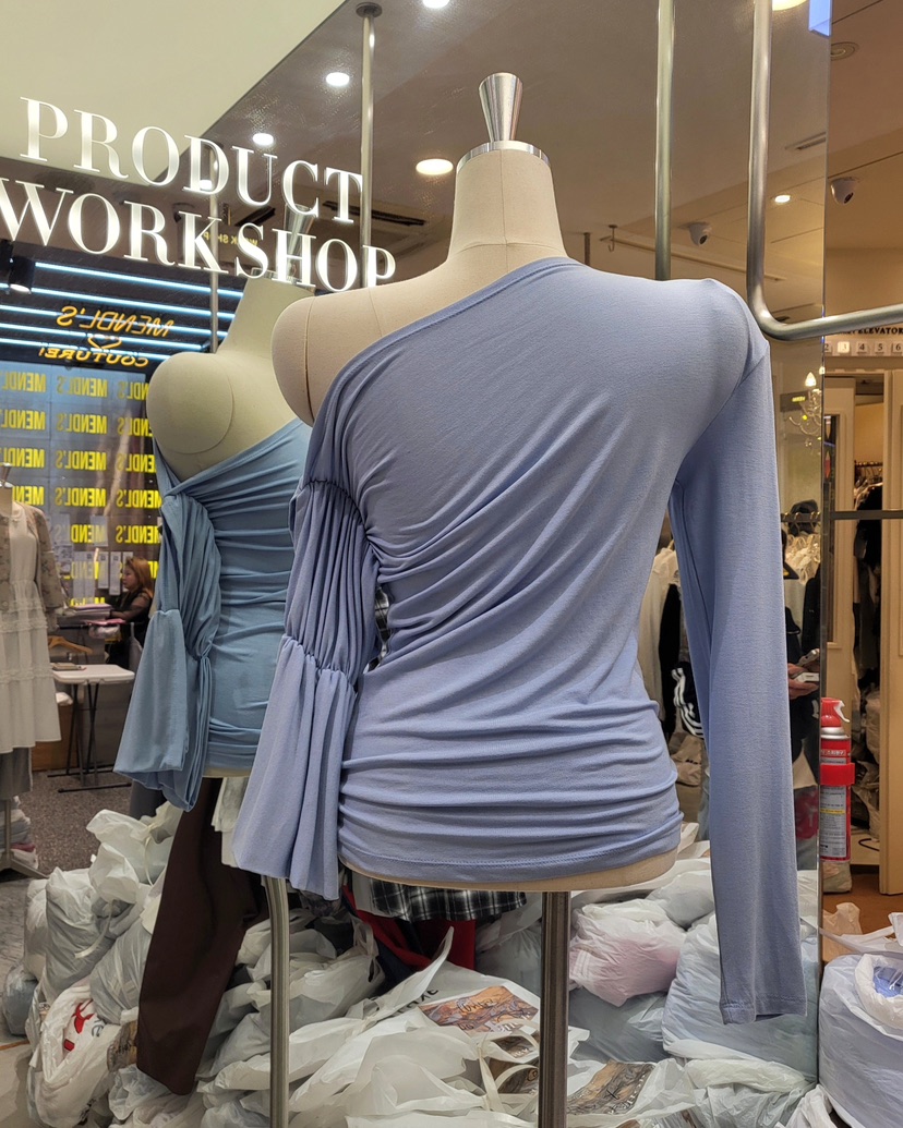 WORK SHOP韓國㊣直郵東大門代購女裝新品25春夏熱賣長袖T恤Work_shop長袖T恤