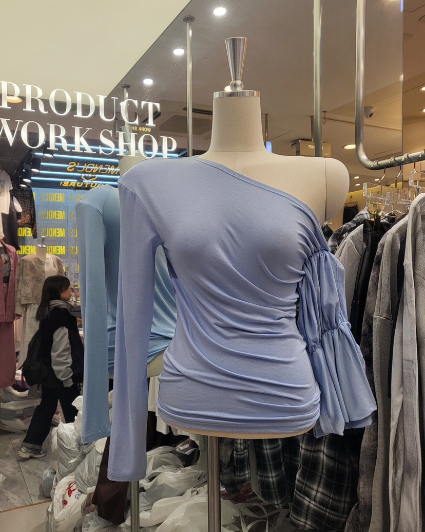 WORK SHOP韓國㊣直郵東大門代購女裝新品25春夏熱賣長袖T恤Work_shop長袖T恤