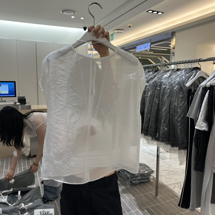 VIVE韓國直郵女裝新品時尚推薦熱賣休閑真品25春夏襯衫蕾絲衫VIVE襯衫/蕾絲衫