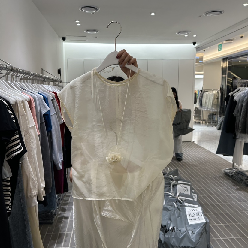 VIVE韓國直郵女裝新品時尚推薦熱賣休閑真品25春夏襯衫蕾絲衫VIVE襯衫/蕾絲衫圖色1