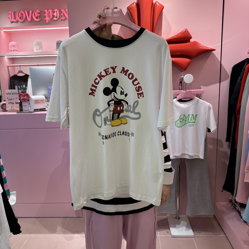 LOVE PINK東大門實拍女裝新品人氣熱賣推薦時尚職業真品T恤LOVE PINKT恤圖色3