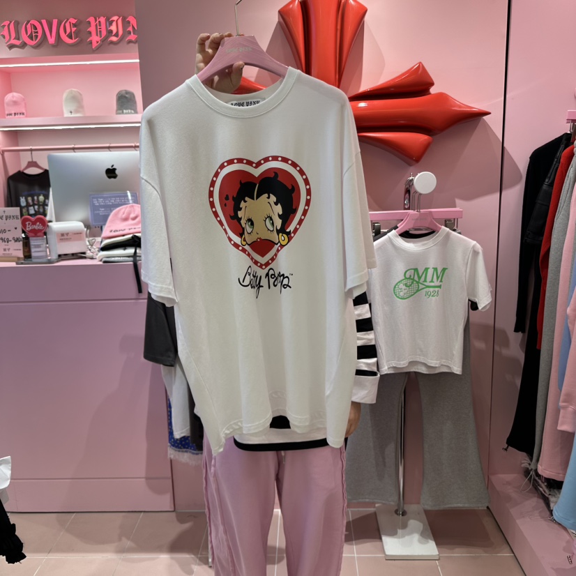 LOVE PINK東大門直郵女士新品25春夏推薦真品休閑時尚人氣T恤LOVE PINKT恤