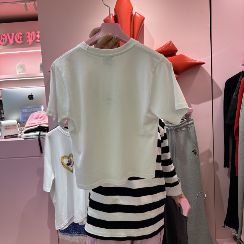 LOVE PINK東大門實拍女裝新品時尚25春夏真品人氣推薦職業T恤LOVE PINKT恤