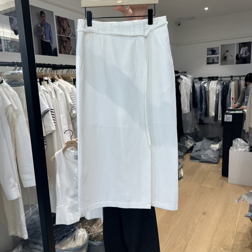 aube nunt韓國代購女士新款人氣職業休閑推薦真品長裙含腰繩aube nunt長裙圖色1