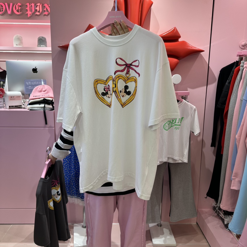 LOVE PINK韓國直郵女裝新品熱賣職業真品人氣25春夏時尚T恤LOVE PINKT恤