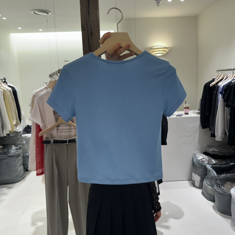 AVECNOUS韓國直郵女裝新品職業人氣休閑推薦時尚25春夏真品T恤AVECNOUST恤