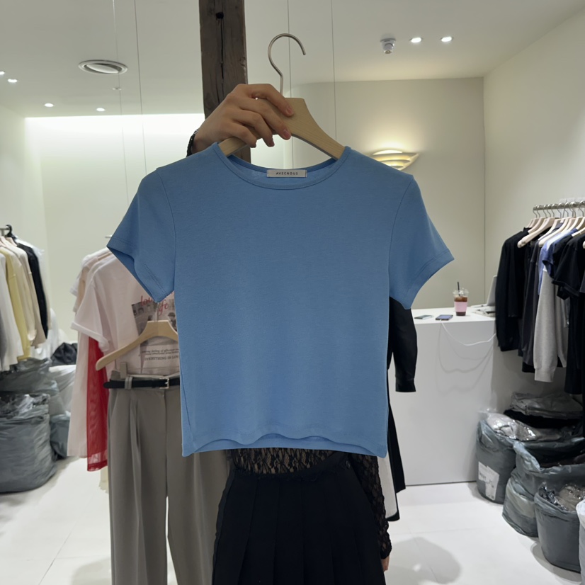 AVECNOUS韓國直郵女裝新品職業人氣休閑推薦時尚25春夏真品T恤AVECNOUST恤圖色4