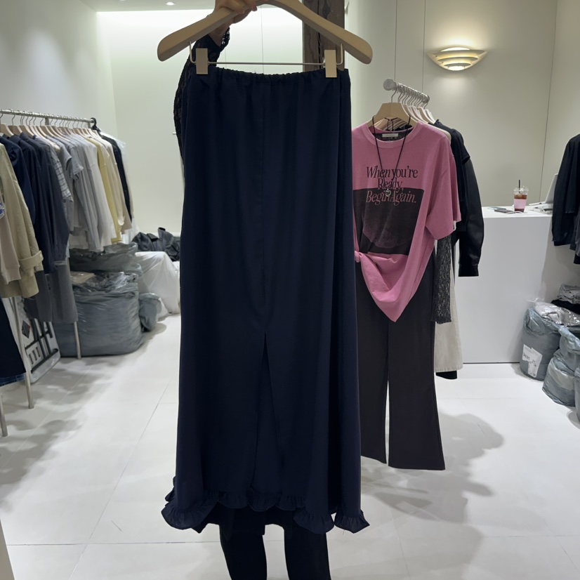 AVECNOUS東大門代購女裝新品真品時尚人氣熱賣職業25春夏長裙AVECNOUS長裙