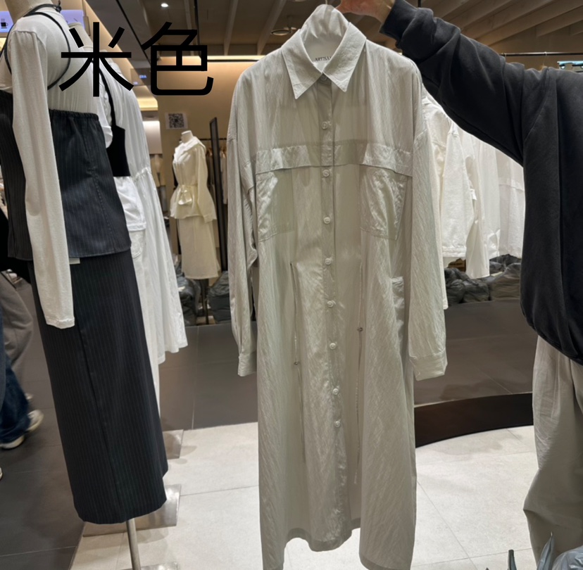 ARTISANAL東大門直郵女裝新款真品時尚人氣長款風衣開衫長款ARTISANAL長款風衣圖色2