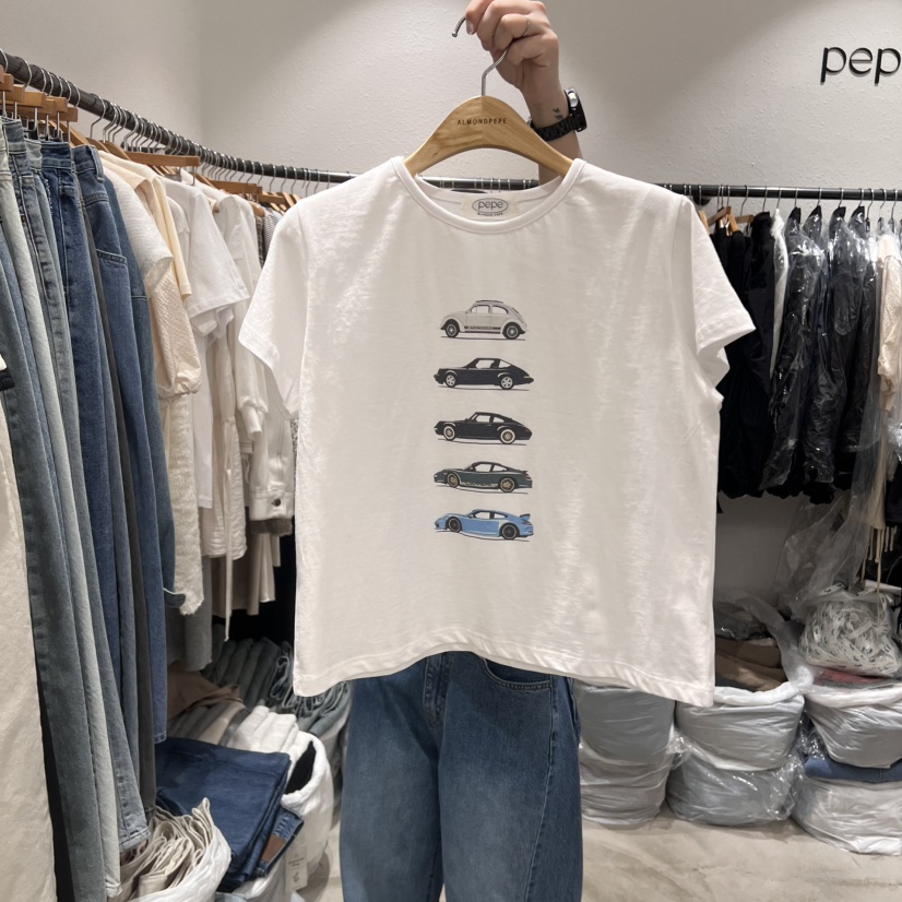 ALMOND PEPE東大門直郵女裝新款熱賣25春夏真品職業時尚T恤ALMOND PEPET恤圖色3