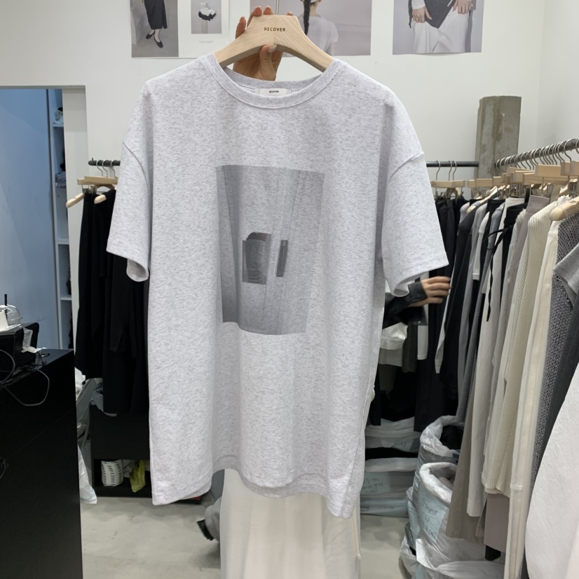 RECOVER-OT東大門直郵女裝新品時尚職業推薦25春夏休閑T恤RECOVER/MOMENTT恤