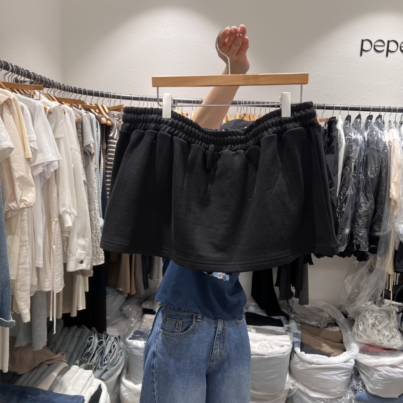 ALMOND PEPE韓國代購女士新款休閑熱賣時尚25春夏短裙拉鏈ALMOND PEPE短裙
